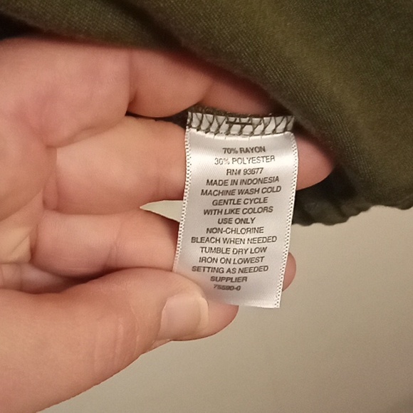 a.n.a. Dark Olive Green Blouse Size XL - Picture 6 of 6